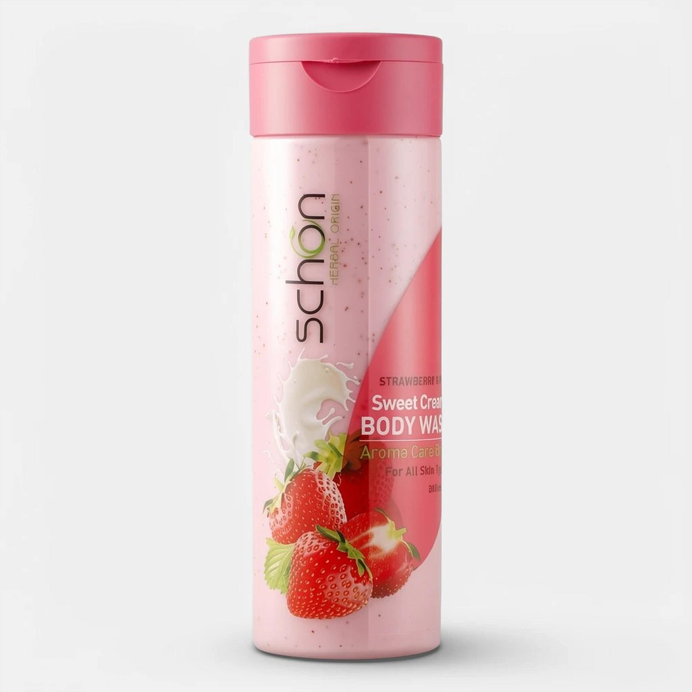 شامپو بدن شون مدل Strawberry And Milk حجم 300 میلی لیتر