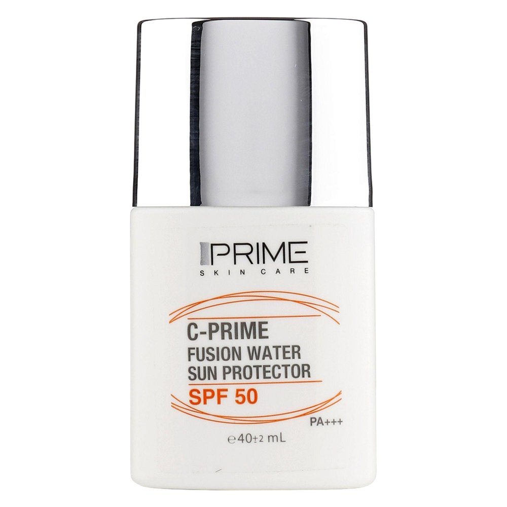 فلوئید ضدآفتاب بی‌رنگ پرایم SPF50 مدل C-Prime Fusion Water مناسب انواع پوست، حجم 40 میلی‌لیتر